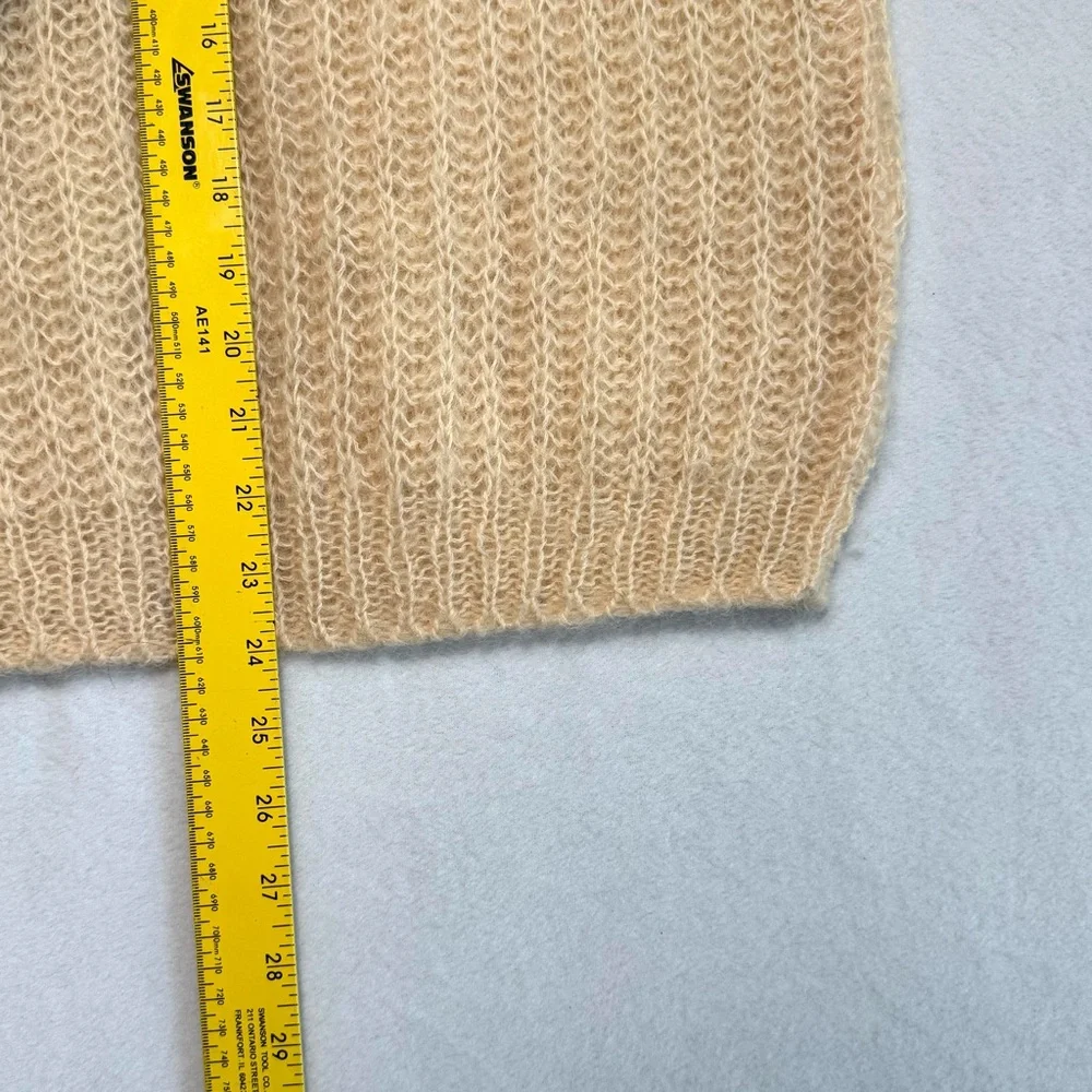 Vintage Ryan McLean Camel Wool Blend Cowl Neck Knit Sweater US Size M
